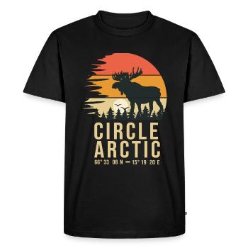 cercle artique norvège circle arctic norge - T-shirt Premium bio Homme - noir - Devant - Nico (187cm)