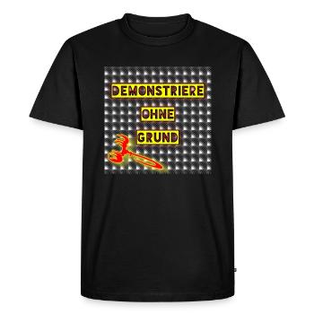 Manifester sans raison - Image - 2023 - T-shirt Premium bio Homme - noir - Devant - Nico (187cm)
