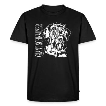 Schnauzer géant Portrait Chien Chiens IGP Wilsigns - T-shirt Premium bio Homme - noir - Devant - Nico (187cm)