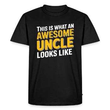 This Is What An Awesome Uncle Looks Like - Men's Premium Organic T-Shirt - black - Front - Nico (187cm)