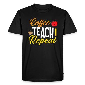 Teacher Primary School Teacher Secondary School Teacher - Men's Premium Organic T-Shirt - black - Front - Nico (187cm)