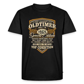 Oldtimer Baujahr 1965 Jahrgang Geburtstag Geschenk - Männer Premium Bio T-Shirt - Schwarz - Vorne - Nico (187cm)
