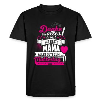 Muttertag! Geschenk Mama! - Männer Premium Bio T-Shirt - Schwarz - Vorne - Nico (187cm)