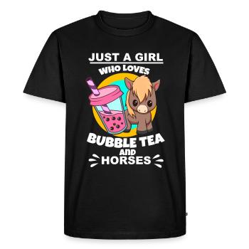 Bubble Tea Bubble Tea Girl Gift - Men's Premium Organic T-Shirt - black - Front - Nico (187cm)