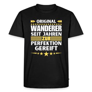 Les vagabonds ont mûri à la perfection - T-shirt Premium bio Homme - noir - Devant - Nico (187cm)
