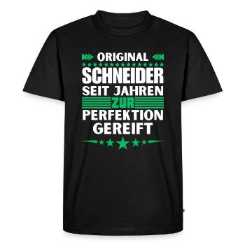 Tailors matured to perfection - Men's Premium Organic T-Shirt - black - Front - Nico (187cm)