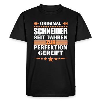 Tailors matured to perfection - Men's Premium Organic T-Shirt - black - Front - Nico (187cm)
