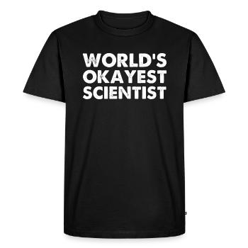 Le scientifique le plus correct du monde - T-shirt Premium bio Homme - noir - Devant - Nico (187cm)