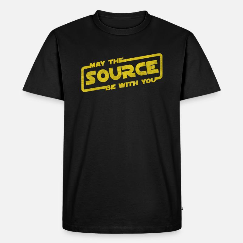 May The Source Be With You | Programmierer Coder - Männer Premium Bio T-Shirt - Schwarz