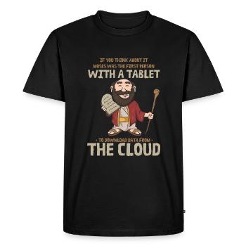 Support technique de l'administrateur de Moses Cloud Tablet Server - T-shirt Premium bio Homme - noir - Devant - Nico (187cm)
