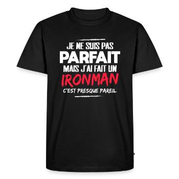 triathlète triathlon cadeau drôle - T-shirt Premium bio Homme - noir - Devant - Nico (187cm)
