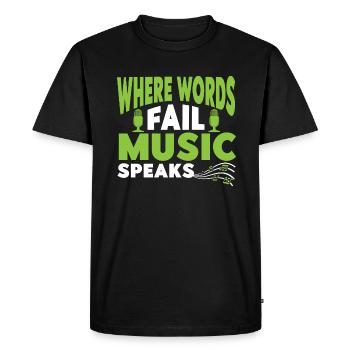 Musician Music Rhythm Clef - Men's Premium Organic T-Shirt - black - Front - Nico (187cm)
