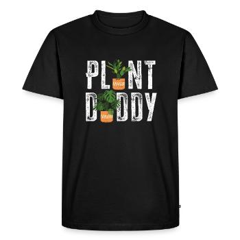 Funny Plant Lover Dad - Plant Daddy Gardener - Men's Premium Organic T-Shirt - black - Front - Nico (187cm)