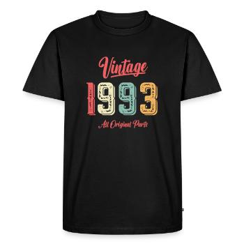 1993 Cadeau d’anniversaire Né 1993 Vintage Original - T-shirt Premium bio Homme - noir - Devant - Nico (187cm)