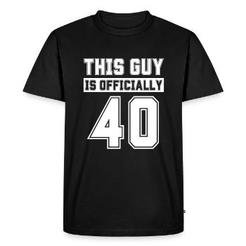 This Guy Is Officially 40 Years Old Celebrate 40th - Men's Premium Organic T-Shirt - black - Front - Nico (187cm)