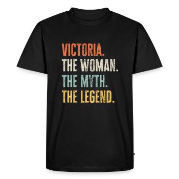 Victoria The Best, Légende du mythe de la femme, Meilleur nom - T-shirt Premium bio Homme - noir - Devant - Nico (187cm)