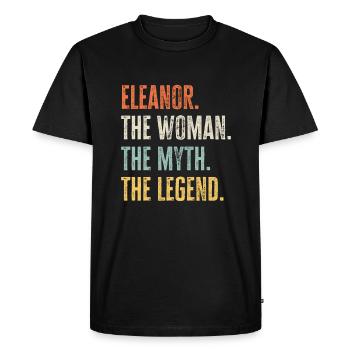 Eleanor The Best, Légende du mythe de la femme, Drôle de meilleur - T-shirt Premium bio Homme - noir - Devant - Nico (187cm)