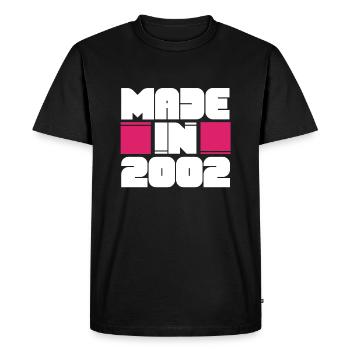 Made In 2002 Awesome Retro Birthday Vintage Born - Men's Premium Organic T-Shirt - black - Front - Nico (187cm)