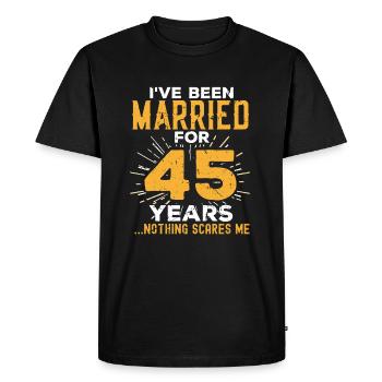 45th Wedding Anniversary Funny Couples Married - Men's Premium Organic T-Shirt - black - Front - Nico (187cm)