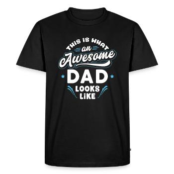 C'est ce qu'un papa impressionnant ressemble - T-shirt Premium bio Homme - noir - Devant - Nico (187cm)