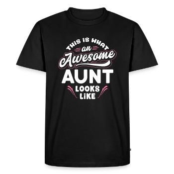 C'est ce que ressemble une tante géniale - Auntie - T-shirt Premium bio Homme - noir - Devant - Nico (187cm)