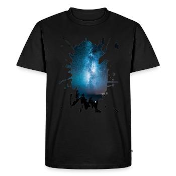Étoiles - T-shirt Premium bio Homme - noir - Devant - Nico (187cm)