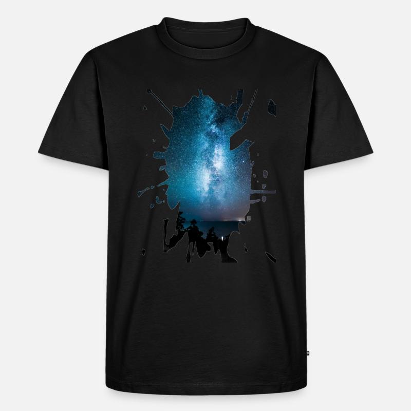 Sterne - Männer Premium Bio T-Shirt - Schwarz