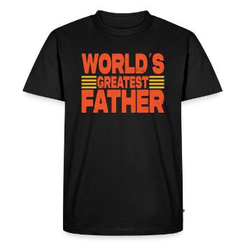 Le plus grand père du monde - T-shirt Premium bio Homme - noir - Devant - Nico (187cm)