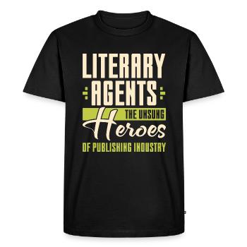 Literary Agents The Unsung Heroes Of Publishing - Men's Premium Organic T-Shirt - black - Front - Nico (187cm)