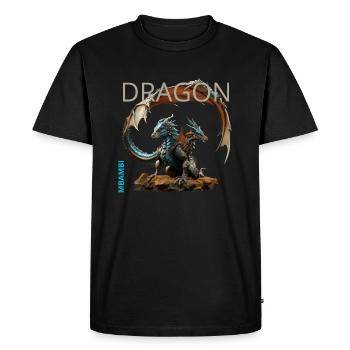 Dragon MBAMBI coloré - T-shirt Premium bio Homme - noir - Devant - Nico (187cm)