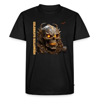Déguisement tête de mort d'Halloween - T-shirt Premium bio Homme - noir - Devant - Nico (187cm)