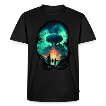 Nuclear Explosion Mushroom Atomic War Soldiers Surreal - Men's Premium Organic T-Shirt - black - Front - Nico (187cm)