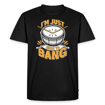 Tambour de percussion ténor | Batteur d’un groupe de musique - T-shirt Premium bio Homme - noir - Devant - Nico (187cm)