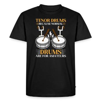 Tambour de percussion ténor | Batteur d’un groupe de musique - T-shirt Premium bio Homme - noir - Devant - Nico (187cm)