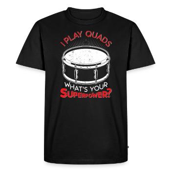 Tambour de percussion ténor | Batteur d’un groupe de musique - T-shirt Premium bio Homme - noir - Devant - Nico (187cm)