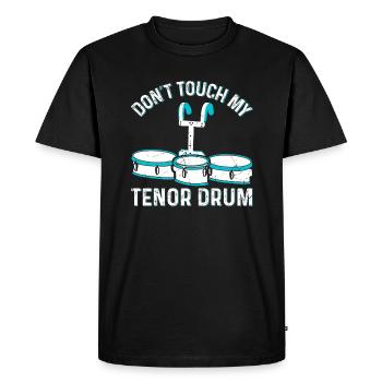 Tambour de percussion ténor | Batteur d’un groupe de musique - T-shirt Premium bio Homme - noir - Devant - Nico (187cm)