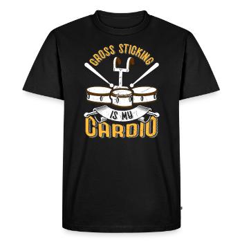 Tambour de percussion ténor | Batteur d’un groupe de musique - T-shirt Premium bio Homme - noir - Devant - Nico (187cm)