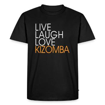 Vivre d'amour de rire Kizomba - Danse shirt - T-shirt Premium bio Homme - noir - Devant - Nico (187cm)