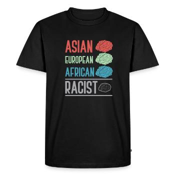 Contre le racisme - T-shirt Premium bio Homme - noir - Devant - Nico (187cm)