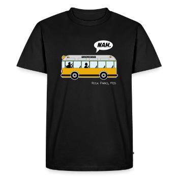 Rosa Parks bus anti racism Nah Nope gift - Men's Premium Organic T-Shirt - black - Front - Nico (187cm)