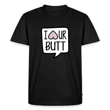 J'adore ton cul cadeau drôle - T-shirt Premium bio Homme - noir - Devant - Nico (187cm)