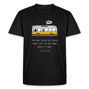 Citation de parcs Pink Bus - T-shirt Premium bio Homme - noir - Devant - Nico (187cm)