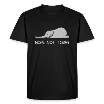 Pas aujourd'hui cadeau d'éléphant bébé paresseux drôle - T-shirt Premium bio Homme - noir - Devant - Nico (187cm)