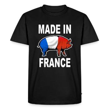 charcuterie cochonnailles 05 - T-shirt Premium bio Homme - noir - Devant - Nico (187cm)