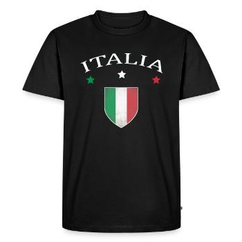 Italien, Italia, Italy - Männer Premium Bio T-Shirt - Schwarz - Vorne - Nico (187cm)