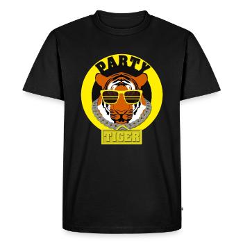 Parti Tigres - T-shirt Premium bio Homme - noir - Devant - Nico (187cm)