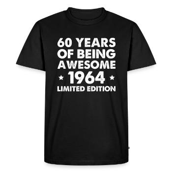 60 ans d’être génial 1964 Édition limitée - T-shirt Premium bio Homme - noir - Devant - Nico (187cm)