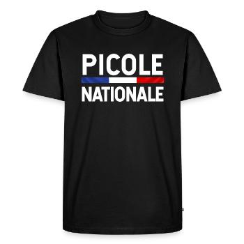 Idée cadeau Apéro Picole Nationale - T-shirt Premium bio Homme - noir - Devant - Nico (187cm)