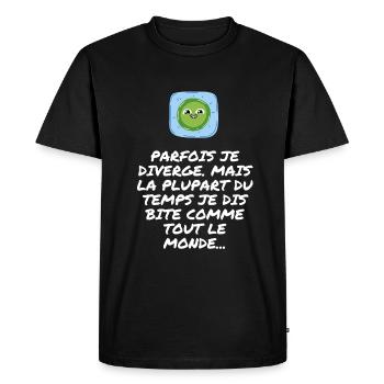 Ne cherchez pas plus loin que le t-shirt GRO ZIZI. - T-shirt Premium bio Homme - noir - Devant - Nico (187cm)