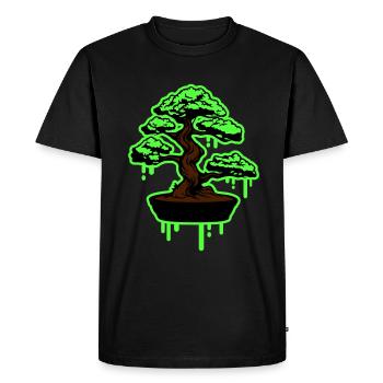 Tree Bonsai Symbol - Men's Premium Organic T-Shirt - black - Front - Nico (187cm)